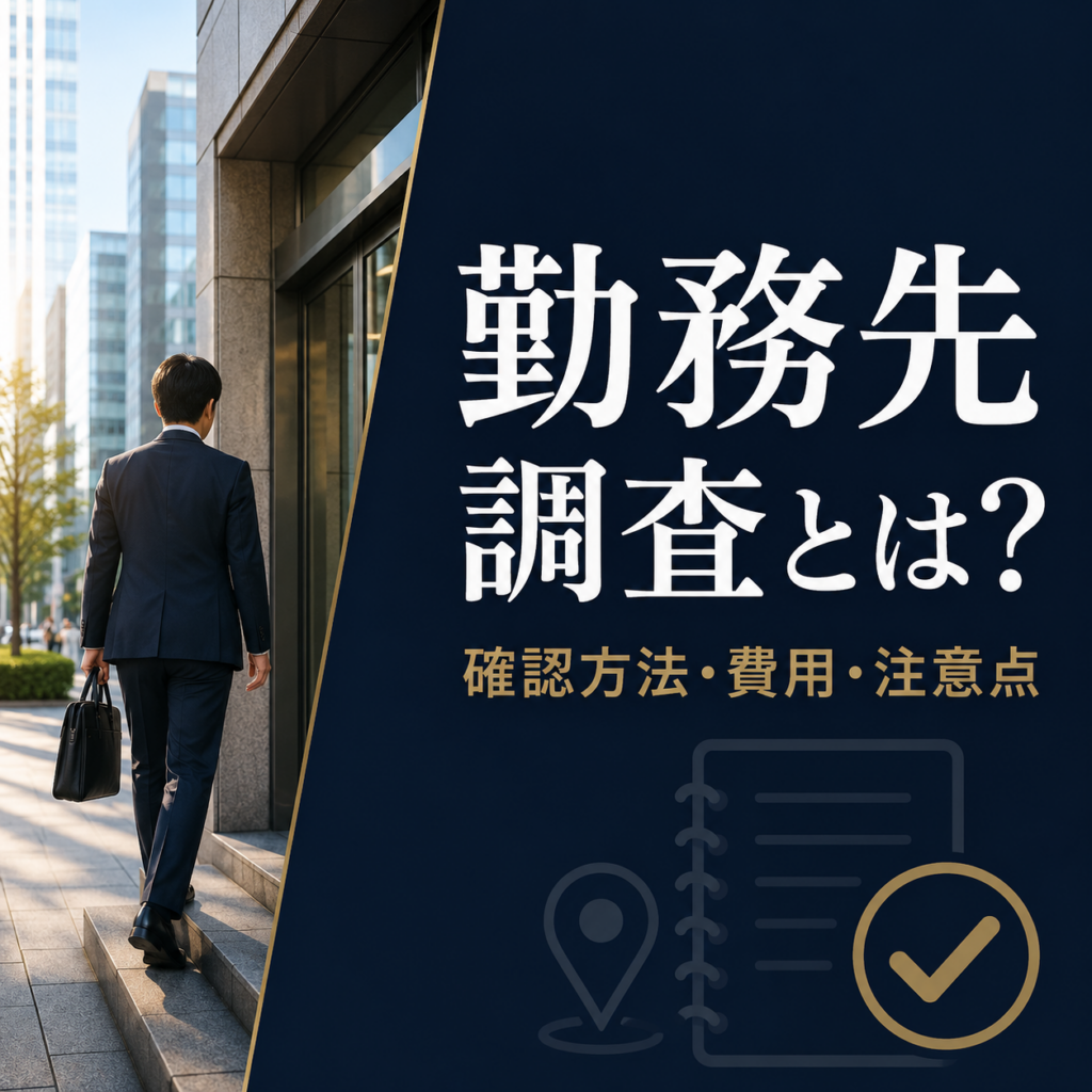 勤務先調査で職場を確認する方法・費用・注意点