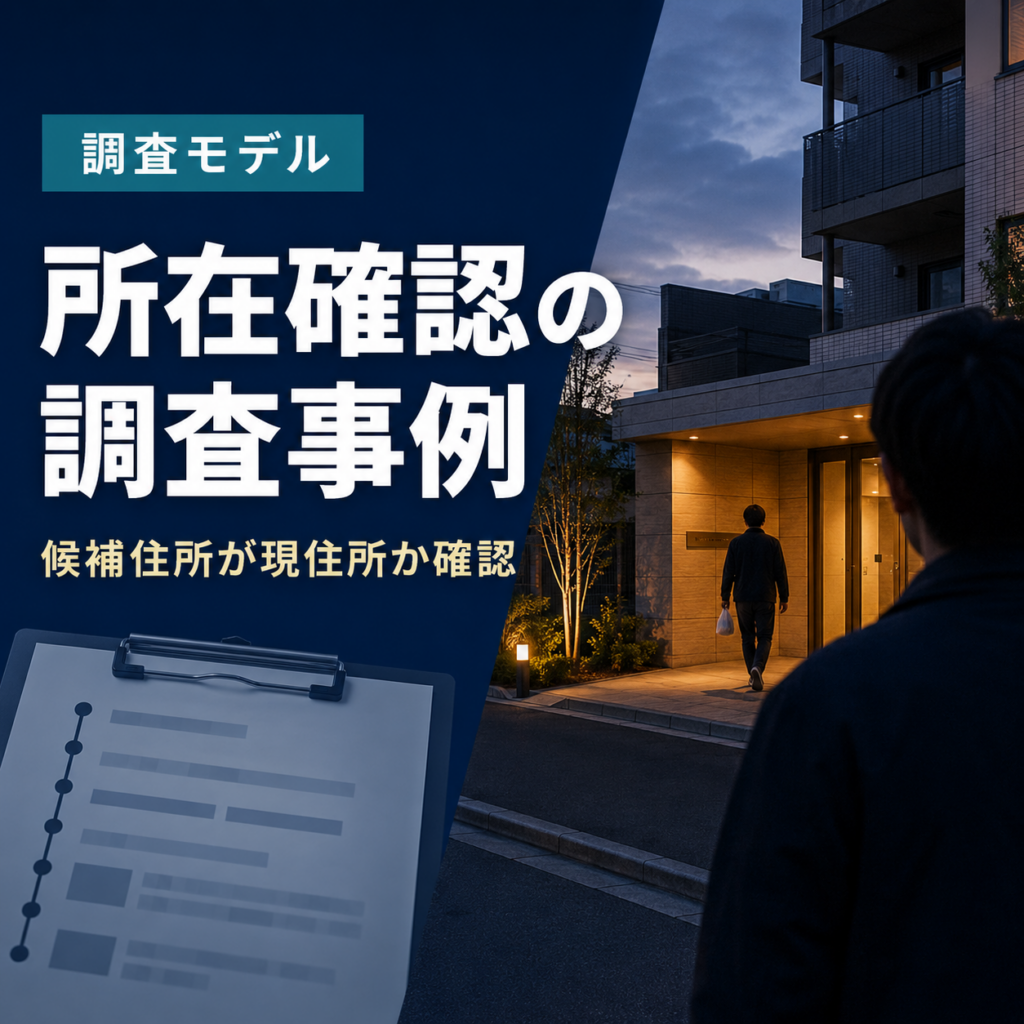 候補住所が本人の現住所か確認した所在調査の事例