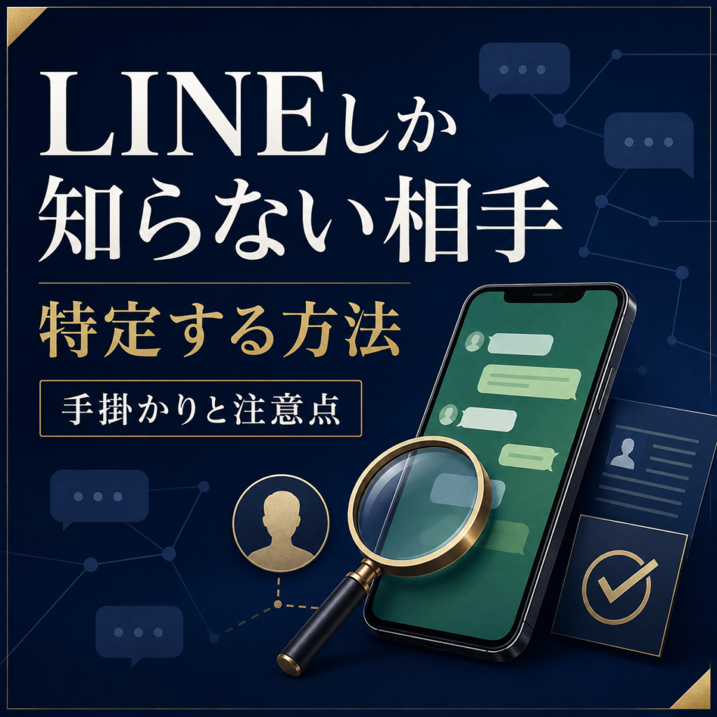 LINEの表示名とアイコンしか分からない相手の調査方法と注意点