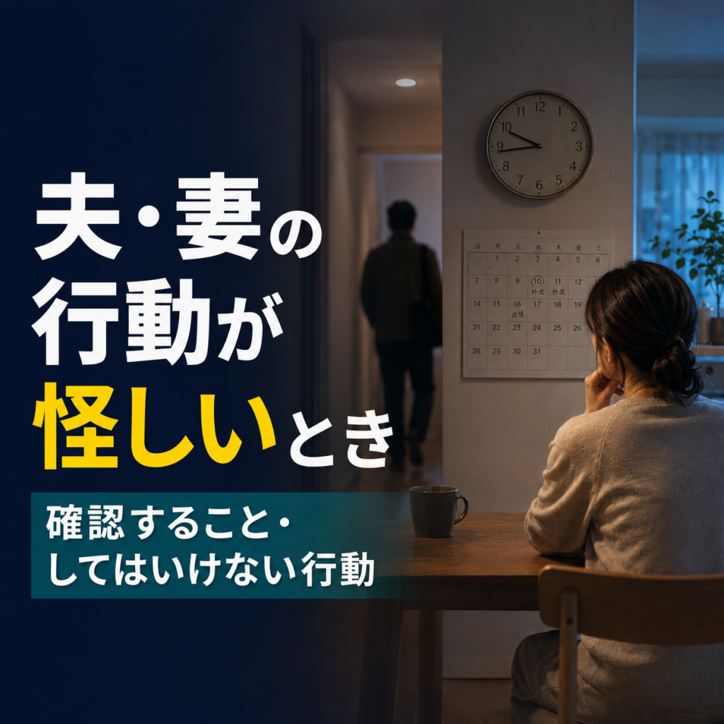 夫・妻の行動が怪しいときに確認すること